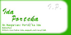 ida porteka business card